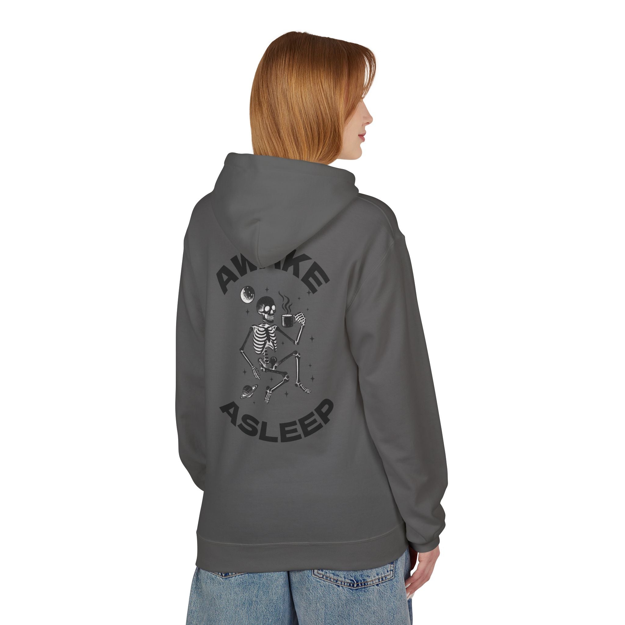 Unisex Awake Asleep Skeleton Hoodie