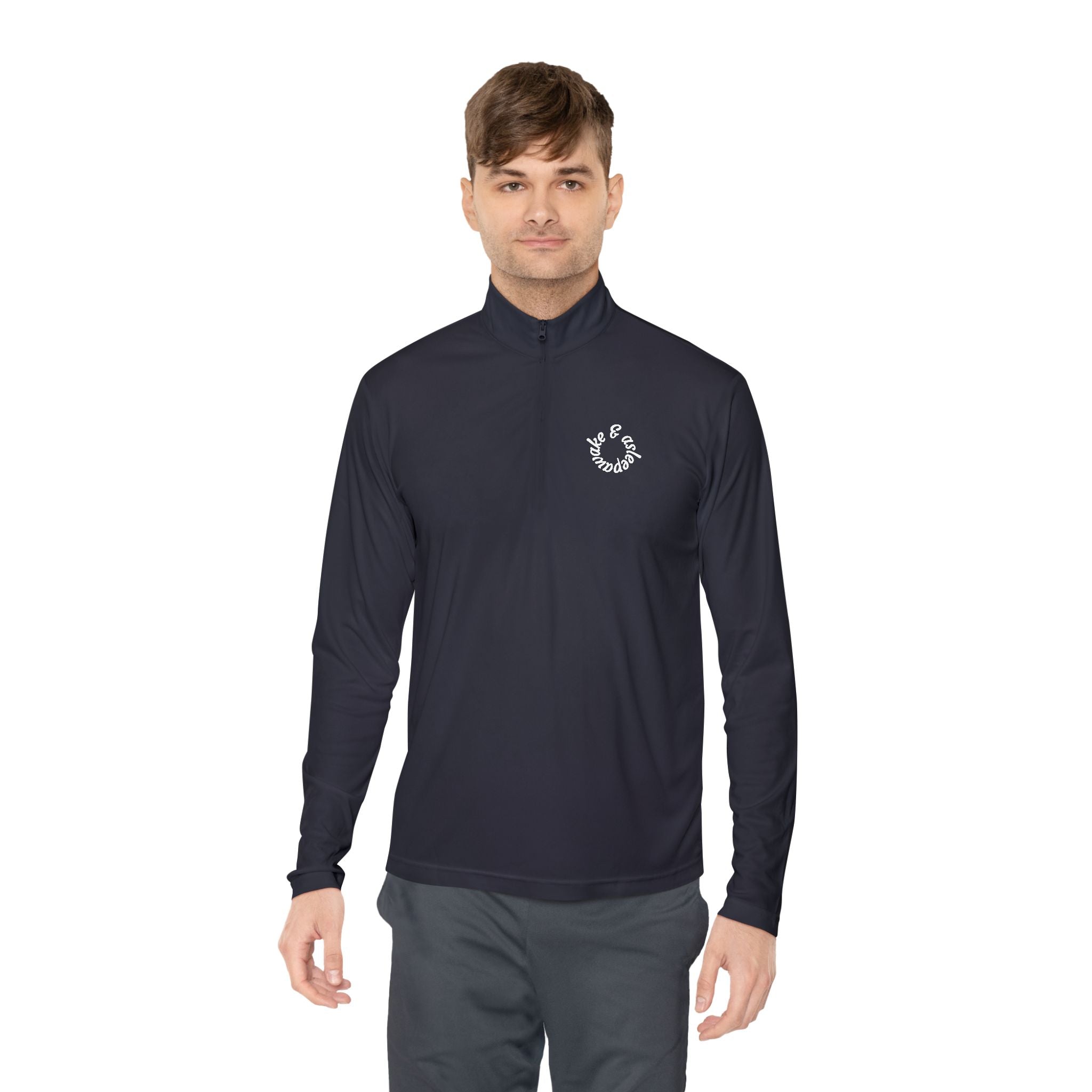 Minimal Horseshoe Quarter-Zip Pullover