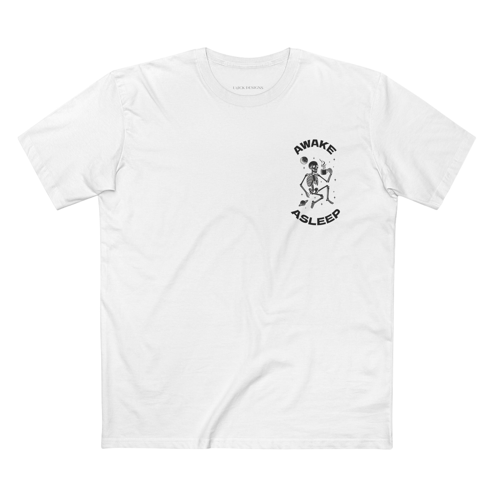 Men's Awake Asleep Skeleton Standard Graphic Tee