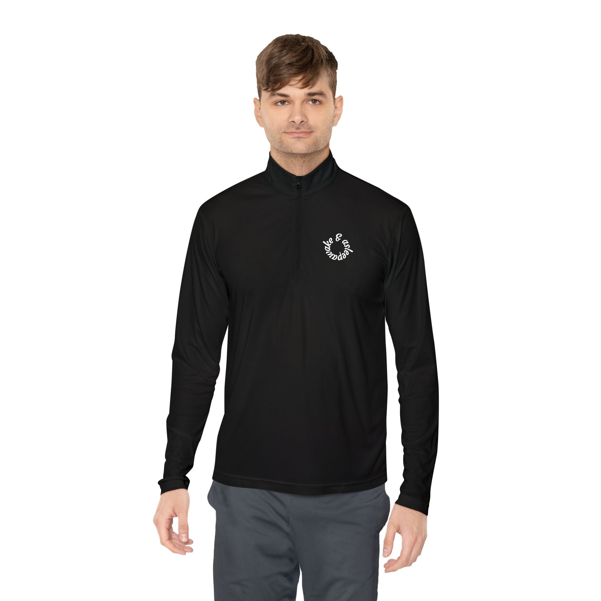 Minimal Horseshoe Quarter-Zip Pullover