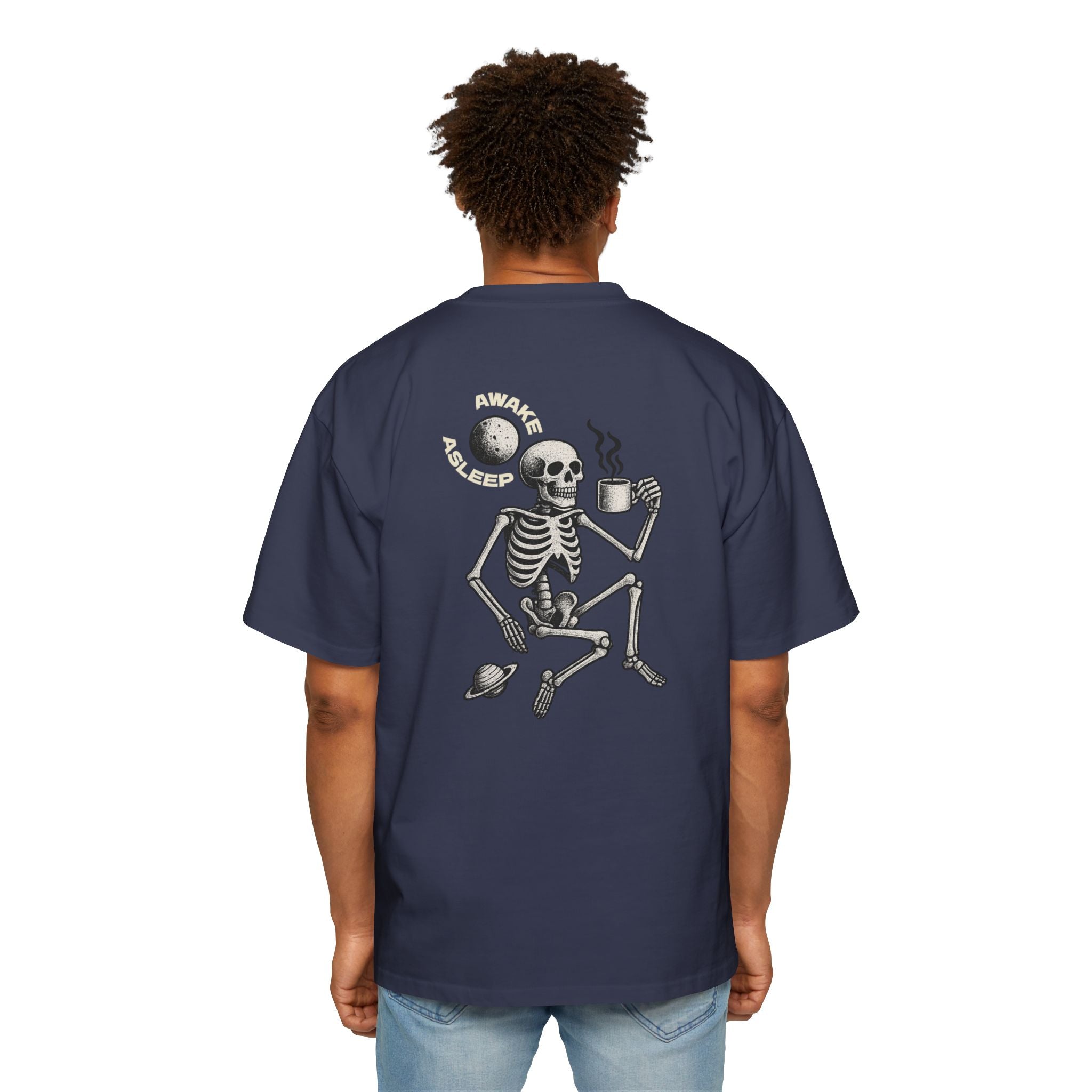 Men's Oversized Space Skeleton T-Shirt