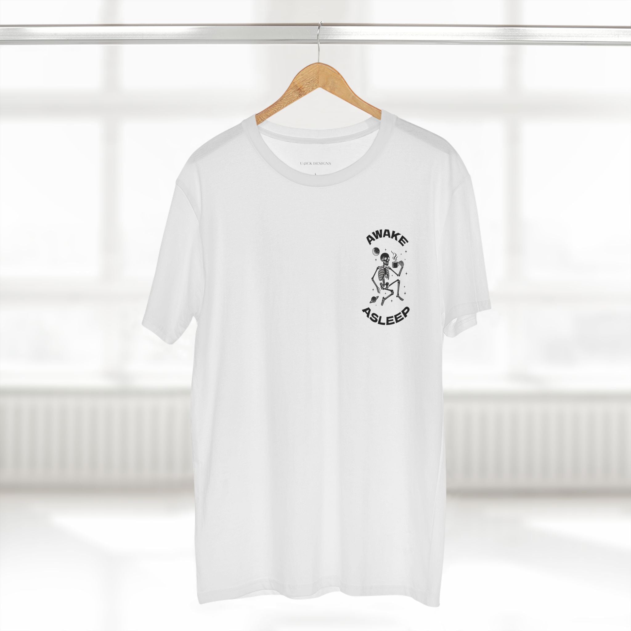 Men's Awake Asleep Skeleton Standard Graphic Tee