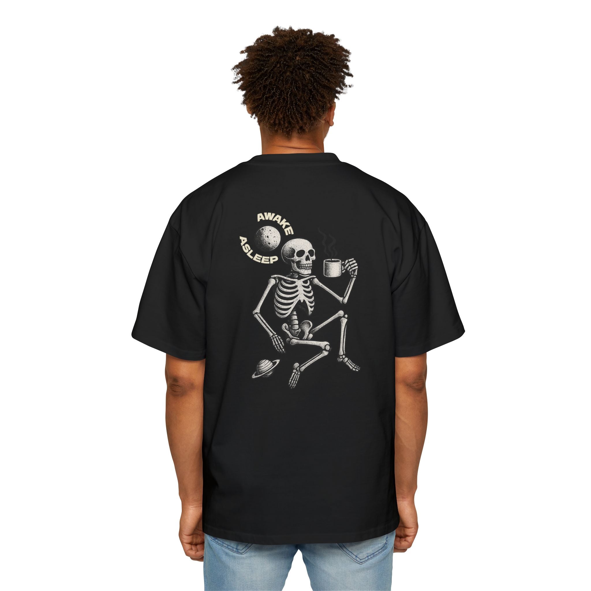 Men's Oversized Space Skeleton T-Shirt