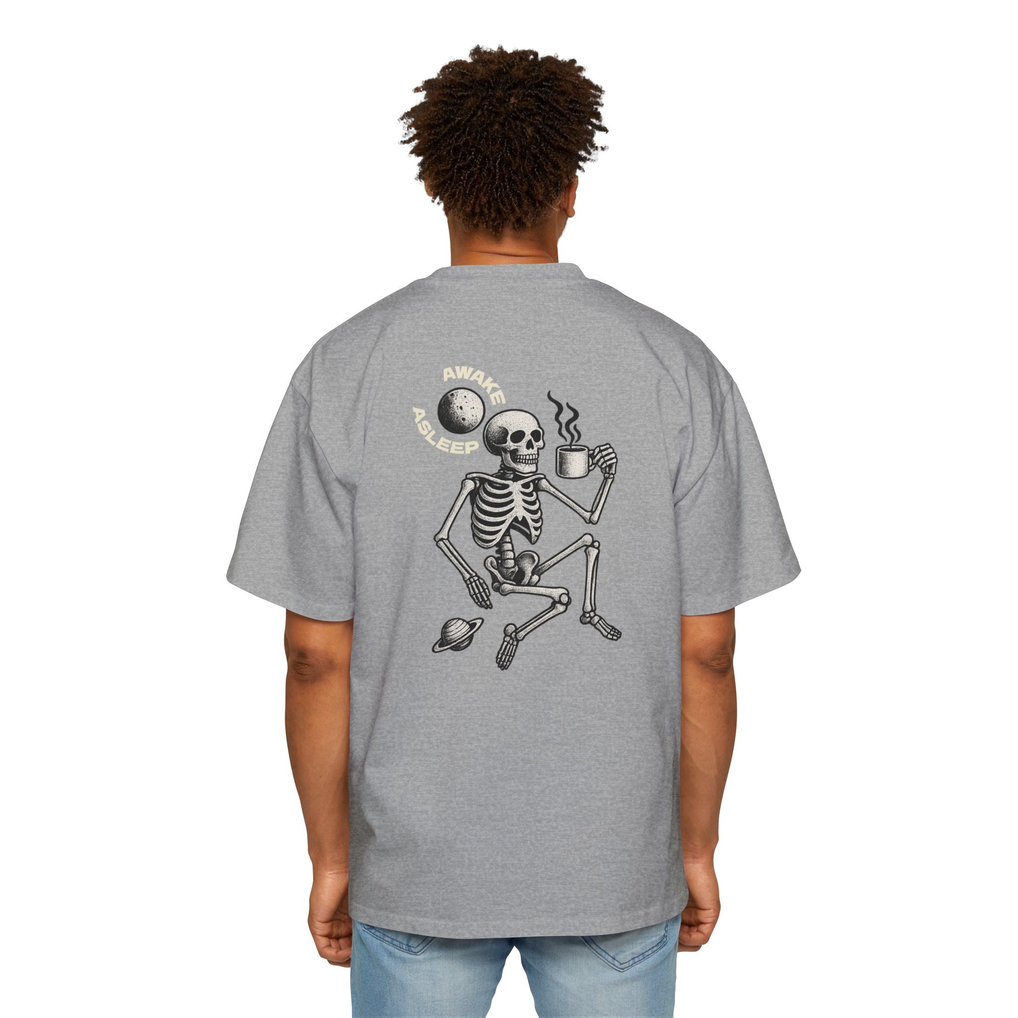 Men's Oversized Space Skeleton T-Shirt